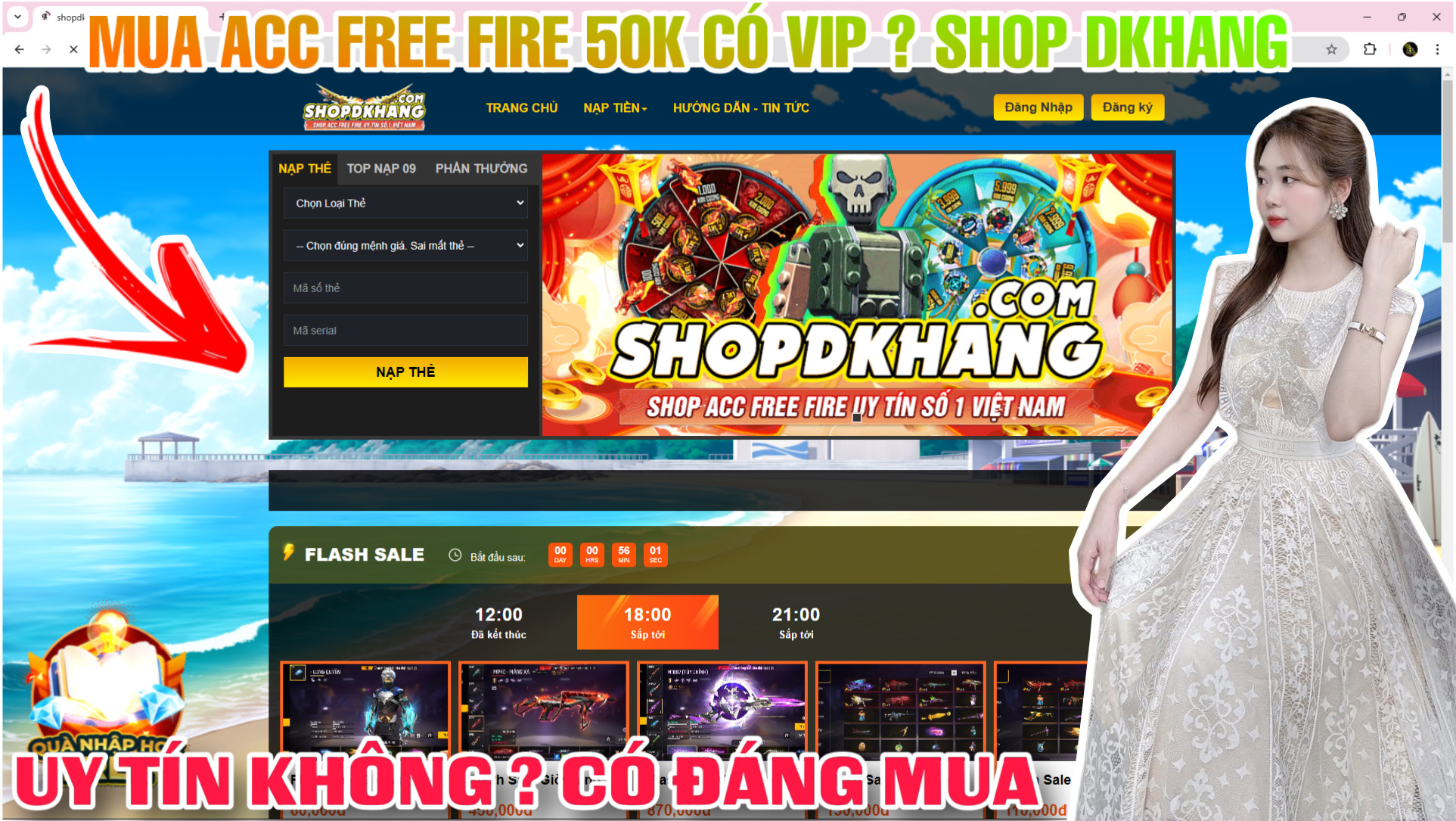 Review Shop Dkhang Và Thử Dùng 50K Mua Acc Free Fire Shop Dkhang Có Uy Tín Không ? Mua Acc Shop Dkhang