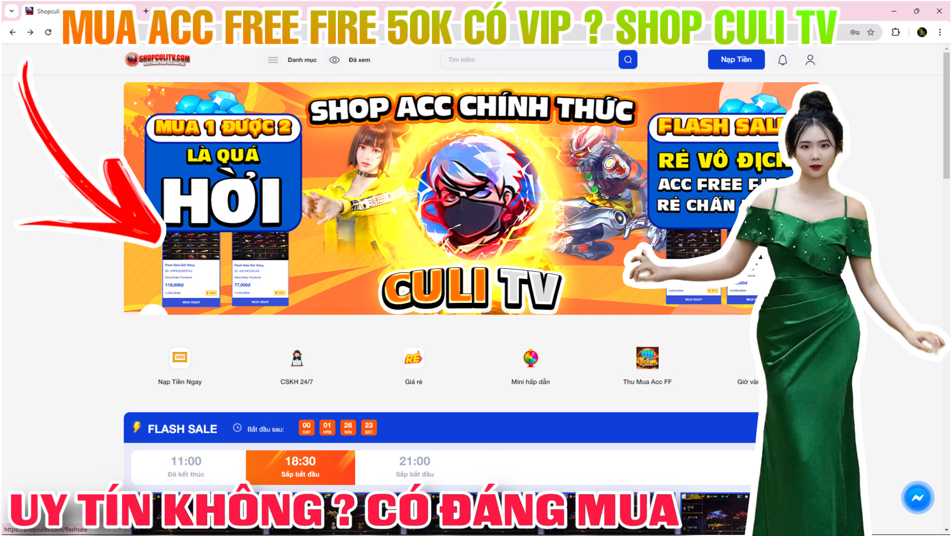 Lần Đầu Thử Dùng 50K Mua Acc Free Fire Shop Culi Có Uy Tín Không ? Mua Acc Shop Culi Tv